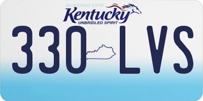 KY license plate 330LVS