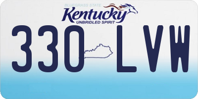 KY license plate 330LVW