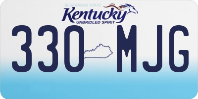 KY license plate 330MJG