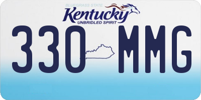 KY license plate 330MMG