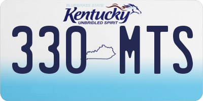KY license plate 330MTS