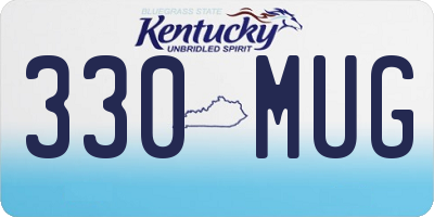 KY license plate 330MUG