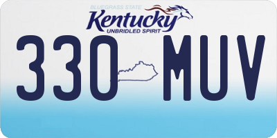 KY license plate 330MUV