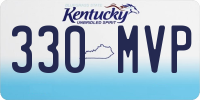 KY license plate 330MVP