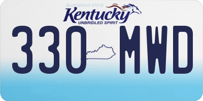 KY license plate 330MWD