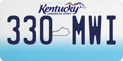 KY license plate 330MWI