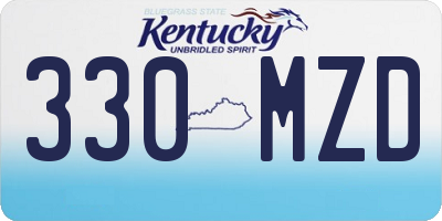 KY license plate 330MZD