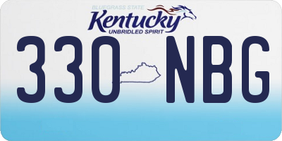 KY license plate 330NBG