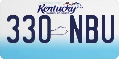 KY license plate 330NBU