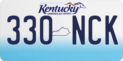KY license plate 330NCK