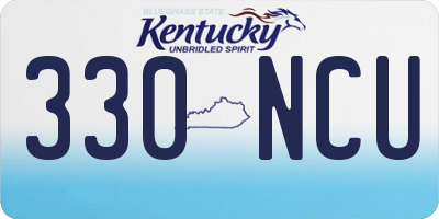 KY license plate 330NCU