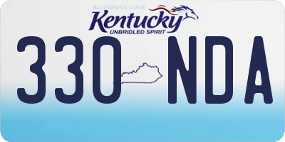 KY license plate 330NDA