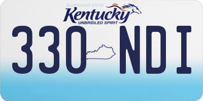 KY license plate 330NDI