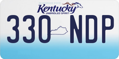KY license plate 330NDP