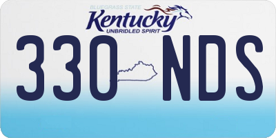 KY license plate 330NDS