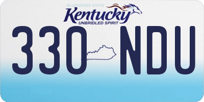 KY license plate 330NDU