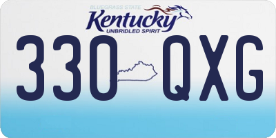 KY license plate 330QXG