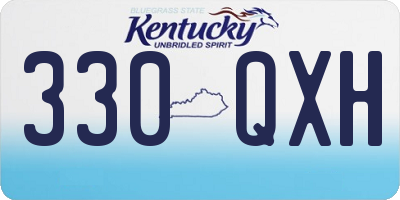 KY license plate 330QXH