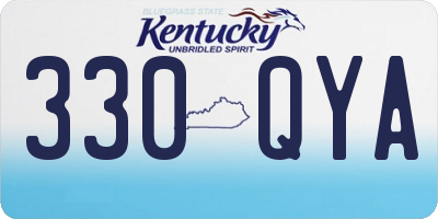 KY license plate 330QYA