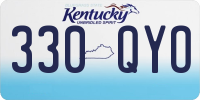 KY license plate 330QYO