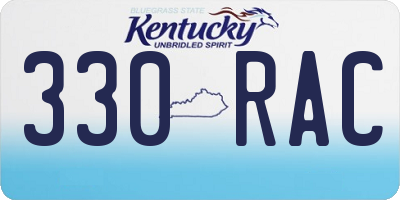 KY license plate 330RAC