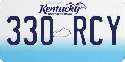 KY license plate 330RCY