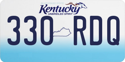KY license plate 330RDQ