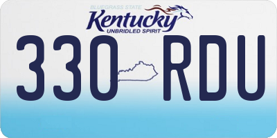 KY license plate 330RDU