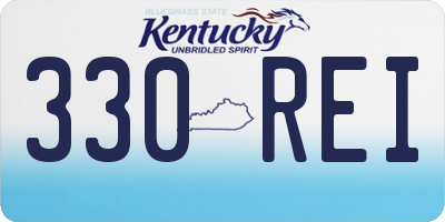 KY license plate 330REI
