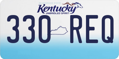 KY license plate 330REQ