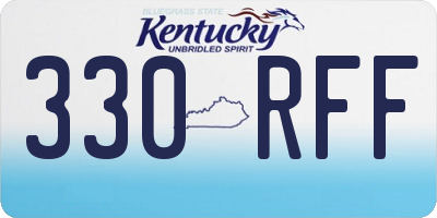KY license plate 330RFF