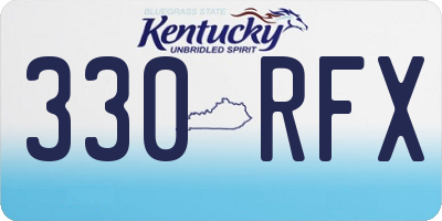 KY license plate 330RFX