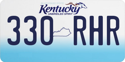 KY license plate 330RHR