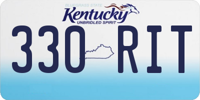 KY license plate 330RIT