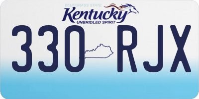 KY license plate 330RJX