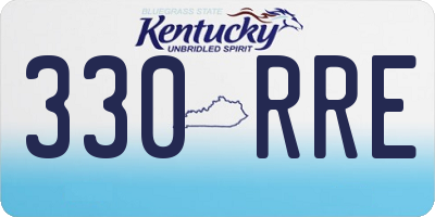 KY license plate 330RRE