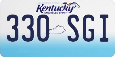 KY license plate 330SGI