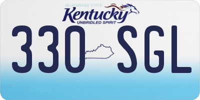 KY license plate 330SGL