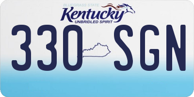 KY license plate 330SGN
