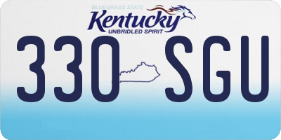 KY license plate 330SGU