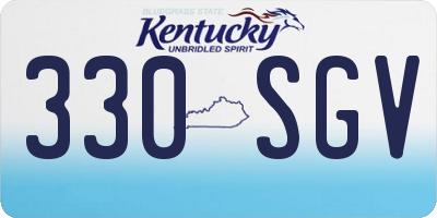 KY license plate 330SGV