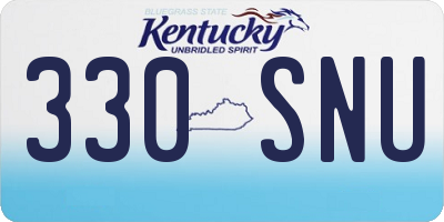 KY license plate 330SNU