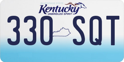 KY license plate 330SQT