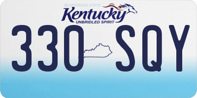 KY license plate 330SQY