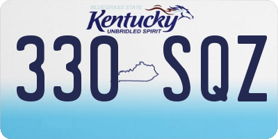 KY license plate 330SQZ