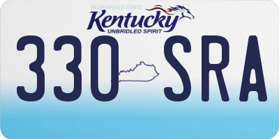 KY license plate 330SRA