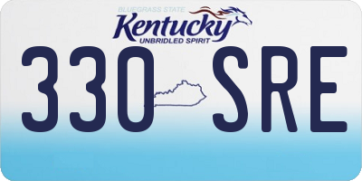 KY license plate 330SRE