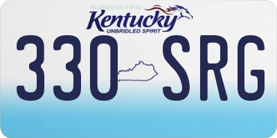 KY license plate 330SRG