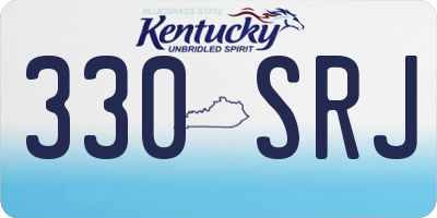 KY license plate 330SRJ