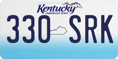 KY license plate 330SRK